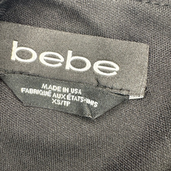 Bebe Elegant Black Sheer Panel Dress. D35 - Picture 13 of 15